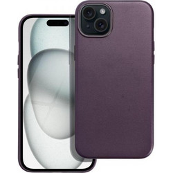 Θήκη κινητού Forcell Leather Mag Cover Compatible with MagSafe for iPhone 15 Plus Dark Purple