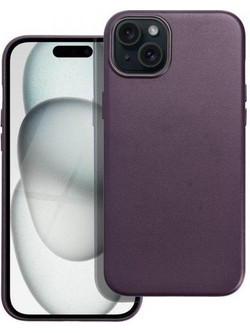Θήκη κινητού Forcell Leather Mag Cover Compatible with MagSafe for iPhone 15 Plus Dark Purple