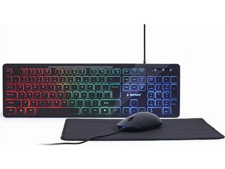 Gembird KBS-UML-01 Σετ Gaming Πληκτρολόγιο RGB Black