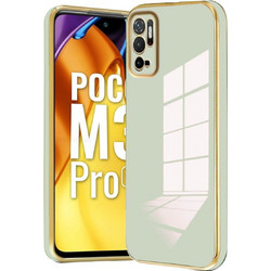 Bodycell Gold Plated - Θήκη Σιλικόνης Xiaomi Redmi Note 10 5G / Redmi Note 10T 5G / Poco M3 Pro 5G - Mint Green (5206015069925)