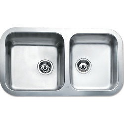 Teka BE 845 2C Υποκαθήμενος Νεροχύτης Inox Αντιστρεφόμενος Σατινέ