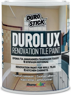 Durostick Durolux Renovation Tile Paint Χρώμα Πλακιδίων Λευκό 0.75lt