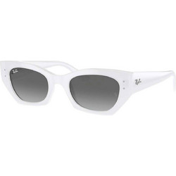 Ray-Ban RB4430 675911 Γυναικεία Γυαλιά Ηλίου Πεταλούδα Κοκάλινα Λευκά με Μαύρο Degradee Φακό