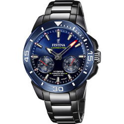 Festina Ανδρικό Ρολόι Χρονογράφος με Μαύρο Μεταλλικό Μπρασελέ F20647/1