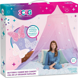 MAKE IT REAL - 3C4G BUTTERFLY OMBRE BED CANOPY (18022)