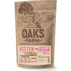 Oak's Farm Grain Free Kitten Salmon 400gr