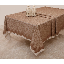 Σουπλά Σετ Lace Tablecloths With Lace Layer Με Δανδέλα 2331 Biege Anna Riska (37x50) 4Τεμ