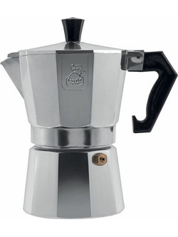 Καφετιέρα Espresso 3 Φλυτζανιών Με Λαβή Βακελίτη Ασημί/Μαύρο Αλουμίνιο