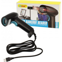 Ενσύρματο Barcode Scanner USB 1D/2D/QR laser μαύρο Q-SM3B Andowl