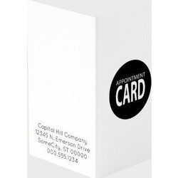 folded appointment card