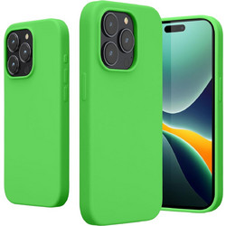 Θήκη Apple iPhone 15 Pro Max - KWmobile Soft Flexible Rubber Cover Σιλικόνης - Lime Green (61956.159)