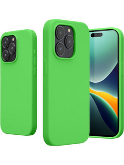 Θήκη Apple iPhone 15 Pro Max - KWmobile Soft Flexible Rubber Cover Σιλικόνης - Lime Green (61956.159)