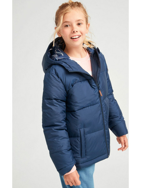 Roxy Παιδικό Μπουφάν Χειμωνιάτικο Puffer Navy Μπλε ERGJK03105-BSP0