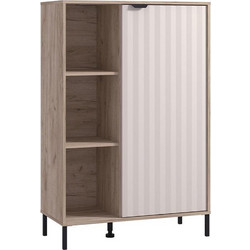 ΒΙΤΡΙΝΑ VANDEA 2K POP CASHMERE-GREY OAK 87x40x131εκ 11013843