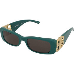 Balenciaga BB0096S 006 Γυναικεία Γυαλιά Ηλίου Ορθογώνια Κοκάλινα Πράσινα με Μαύρο Polarized Φακό