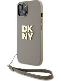 DKNY Wrist Strap Stock Logo - θήκη για Apple iPhone 15 Plus - Μπεζ