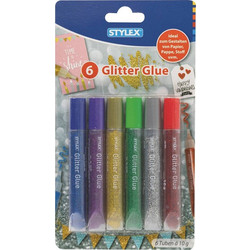 ΚΟΛΛΑ GLITTER ΧΕΙΡΟΤΕΧΝΙΑΣ 10G ΣΕ ΚΑΡΤΕΛΑ 6 ΧΡΩΜΑΤΩΝ STYLEX