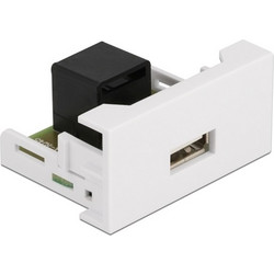 DELOCK module USB σε RJ45 Easy 45 81344, 22.5x45mm, λευκό 81344