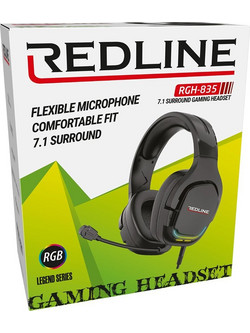 REDLINE RGH-835 Gaming Headset Over Ear Black