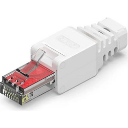 POWERTECH βύσμα δικτύου RJ45 CAB-N350, CAT 6A UTP, tool-free, λευκό