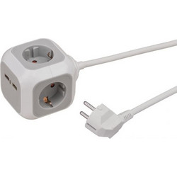 Brennenstuhl USB-Charger 4-fold Socket Cube
