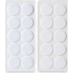 Αυτοκόλλητα Velcro Λευκά Hook And Loop O20mm 20 Τεμ. Inofix 2146-2
