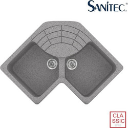 Sanitec Classic 310 Επικαθήμενος Νεροχύτης Γωνιακός Γρανίτη Ματ 83x Granite Grey 83x50cm