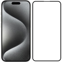 Full Face Tempered Glass Προστατευτικό γυαλί Μαύρο για iPhone 15 Pro Max 5G