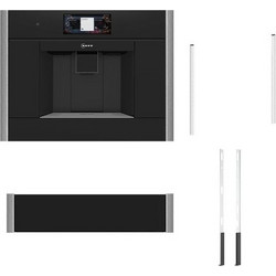Neff N 90 CL9TX11Y0 Εντοιχιζόμενη Καφετιέρα & ZC060TY0 & N29HA11Y2 Θερμαινόμενο συρτάρι & ZC060MY0 60cm Metallic Silver Flex Design Kit