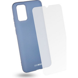 EGOBOO backcover for Samsung A02s, Light Grey + Tempered Glass