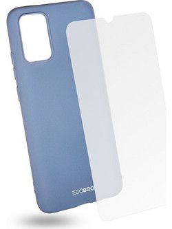 EGOBOO backcover for Samsung A02s, Light Grey + Tempered Glass