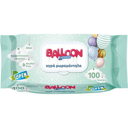 Open Care Balloon Μωρομάντηλα Χωρίς Οινόπνευμα με Aloe Vera 100τμχ