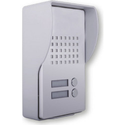 Μπουτονιέρα Θυροτηλεφώνου KALBLA-2 Ασημί Για Κιτ 2 Κλήσεων 2 Καλωδίων
