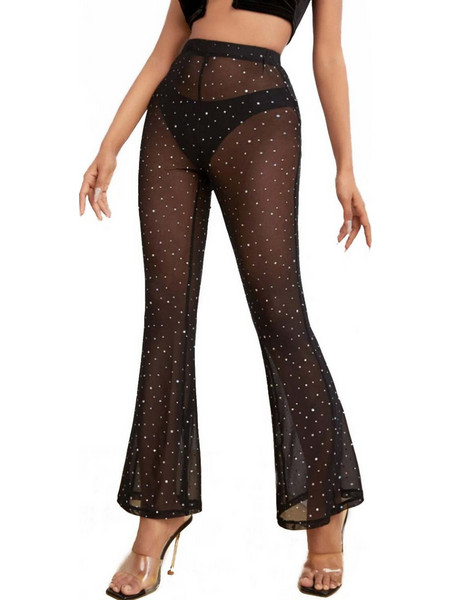 Παντελόνι See Through με Strass