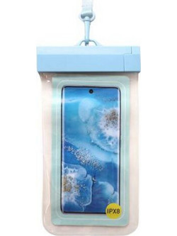 iNOS Waterproof Θήκη για Smartphones έως 6.9'' Διάφανο-Γαλάζιο