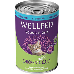 Wellfed Sterilised Young Pate with Chicken & Calf 400gr