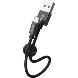 Hoco Braided X35 USB σε Micro-USB (0.25m) - Μαύρο
