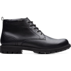 Clarks Ανδρικά Μποτάκια Δερμάτινα Μαύρα 261734277
