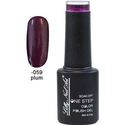 Lilly Nail Art One Step Plum Ημιμόνιμο Βερνίκι Νυχιών 5ml