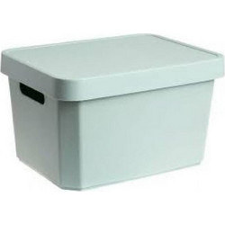 Κουτί Αποθήκευσης Πλαστικό με Καπάκι Cyclops 17L 36x27.5x21.5cm Πράσινο
