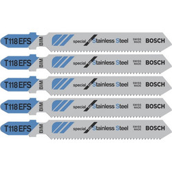 BOSCH T 118 EFS ΠΡΙΟΝΟΛΑΜΑ ΣΕΓΑΣ BASIC FOR STAINLESS STEEL 5ΤΕΜ. 2608636497