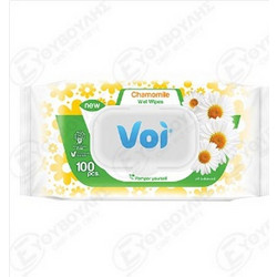 Voi Chamomile Μωρομάντηλα Χωρίς Οινόπνευμα με Χαμομήλι 100τμχ