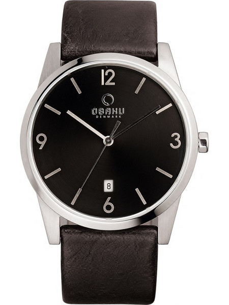 Obaku Ανδρικό Ρολόι με Καφέ Δερμάτινο Λουράκι V169GDCBRB