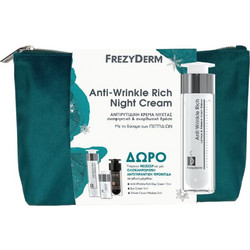 Frezyderm Anti-Wrinkle Rich Night Cream 45+ 50ml + Anti-Wrinkle Rich Day Cream 15ml + Eye Cream 5ml + Velvet Colors Medium 2ml