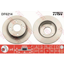 Trw Δισκόπλακα - DF6214