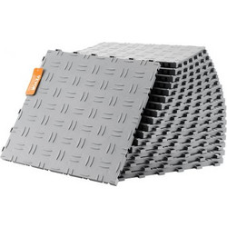 Πλακάκια Γκαράζ VEVOR, 12x12x0.53" Σετ 25, Αντιολισθητικά, Ασημί CKDDYSJ2512128VEAV0