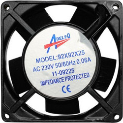 Εξαεριστήρας AC 230V Μαύρο 9,2x9,2cm Φ2,5cm 11-09225 Lumen-11-09225-Μαύρο 11-09225