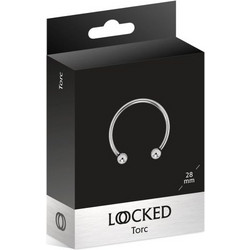 Locked Torc 28mm Δαχτυλίδι Πέους Μεταλλικό 2.8cm Ασημί