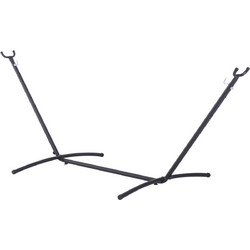 Outsunny Structure Support for Hammock Adjustable Max.120Kg, Μαύρο, 280x120x110cm 84A-081