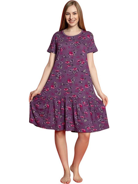 Asel Φόρεμα Homewear Μωβ W5120